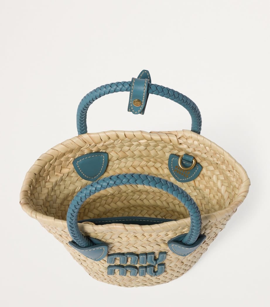 Mini Straw Basket Tote Bag
