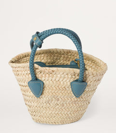 Mini Straw Basket Tote Bag