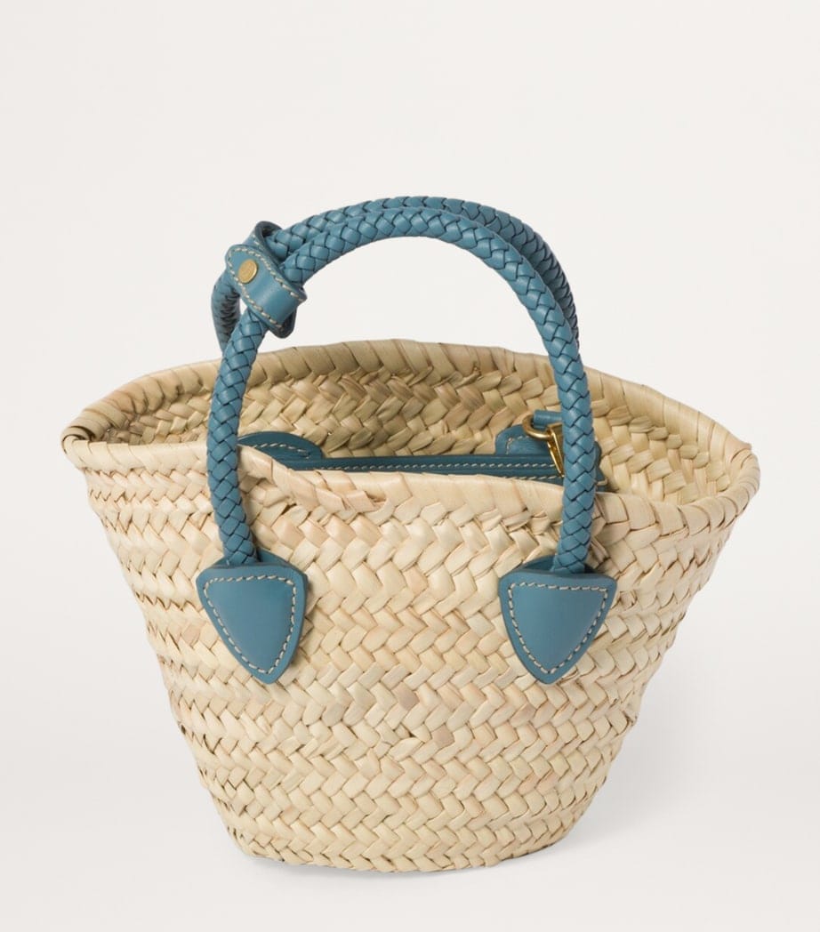Mini Straw Basket Tote Bag