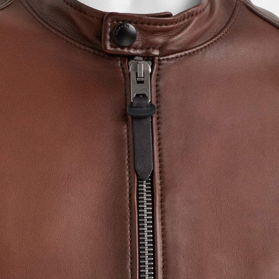 Restored Leather Racer Jacket