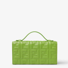 Baguette Continental With Chain Forest green nappa leather wallet with FF motif