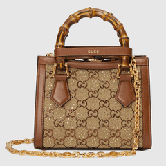 GUCCI Diana Mini Tote – Brown