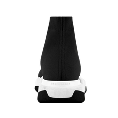 Balenciaga Speed 2.0 Recycled Knit Sneaker With Bicolor Sole In Black