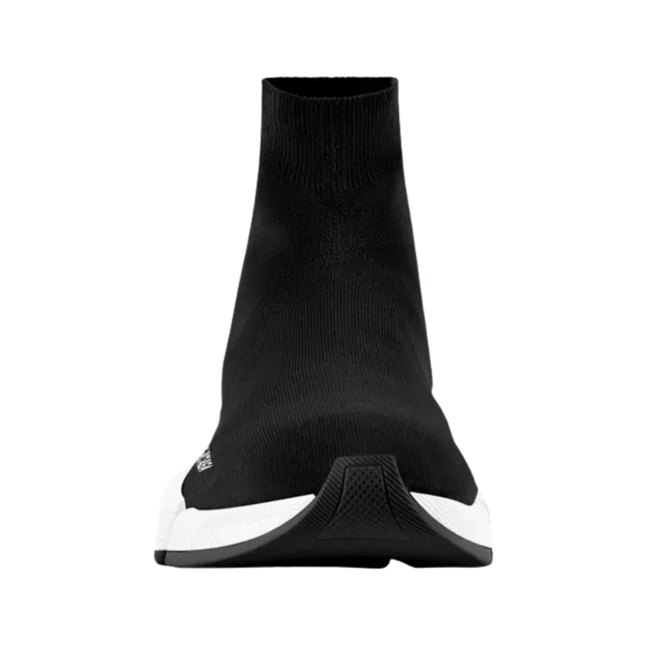 Balenciaga Speed 2.0 Recycled Knit Sneaker With Bicolor Sole In Black