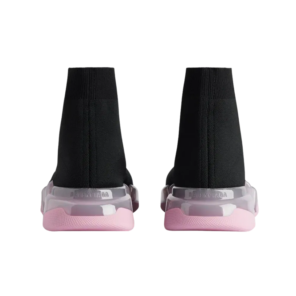 Balenciaga Speed 2.0 Full Clear Sole Recycled Knit Sneaker In Rose