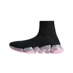 Balenciaga Speed 2.0 Full Clear Sole Recycled Knit Sneaker In Rose