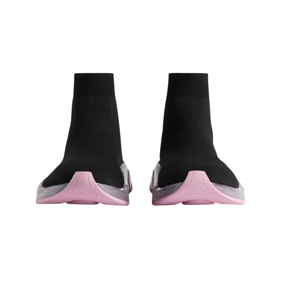 Balenciaga Speed 2.0 Full Clear Sole Recycled Knit Sneaker In Rose