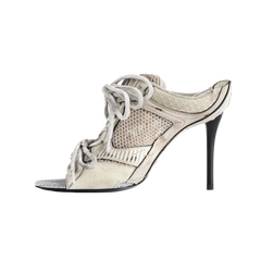 Balenciaga Stapler Sandal Heel In Grey