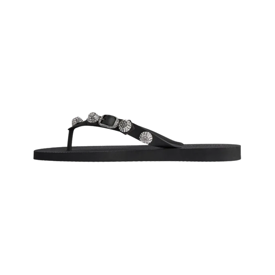 Balenciaga Cagole Thong Sandal In Crystal