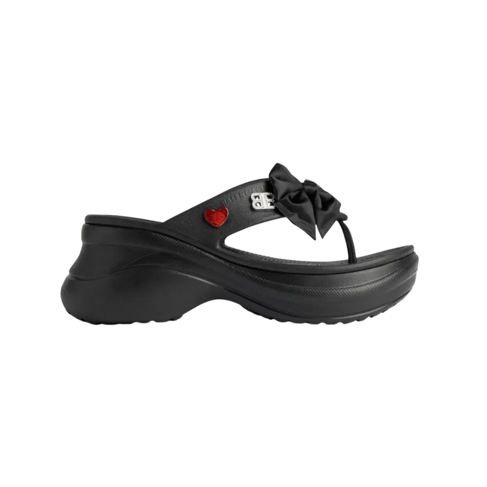 Balenciaga Crocs Thong Jibbitz In Black
