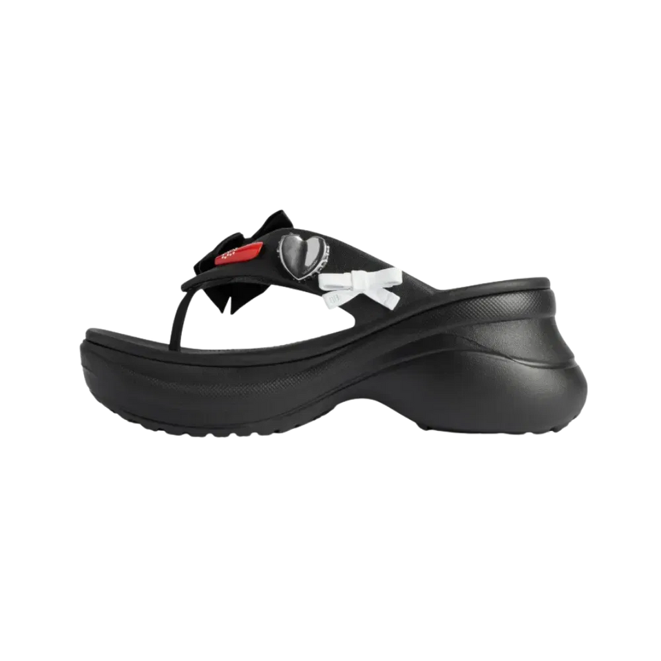 Balenciaga Crocs Thong Jibbitz In Black