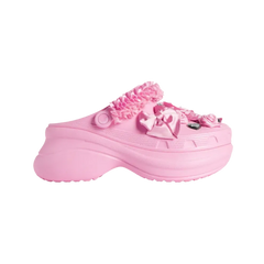Balenciaga Crocs Mule Jibbitz In Light Pink