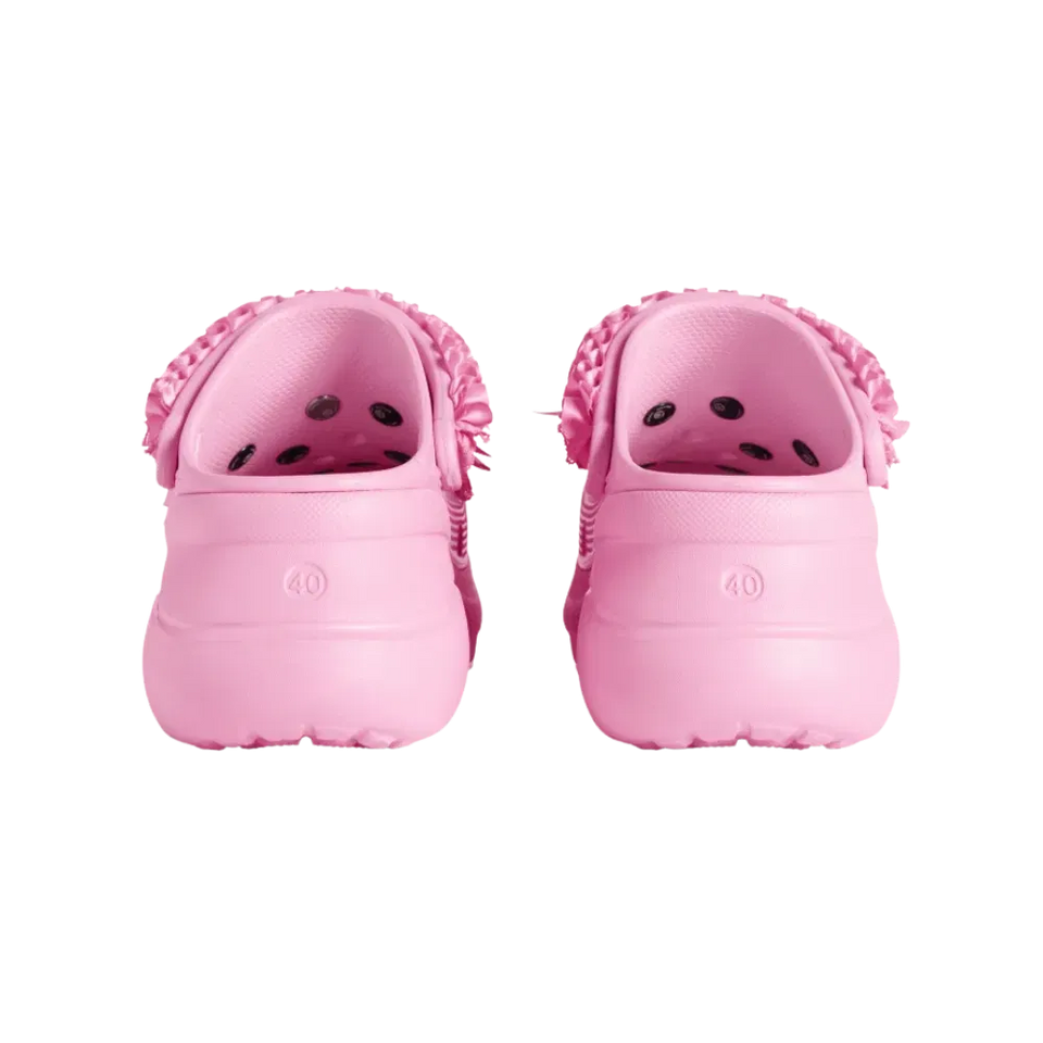 Balenciaga Crocs Mule Jibbitz In Light Pink