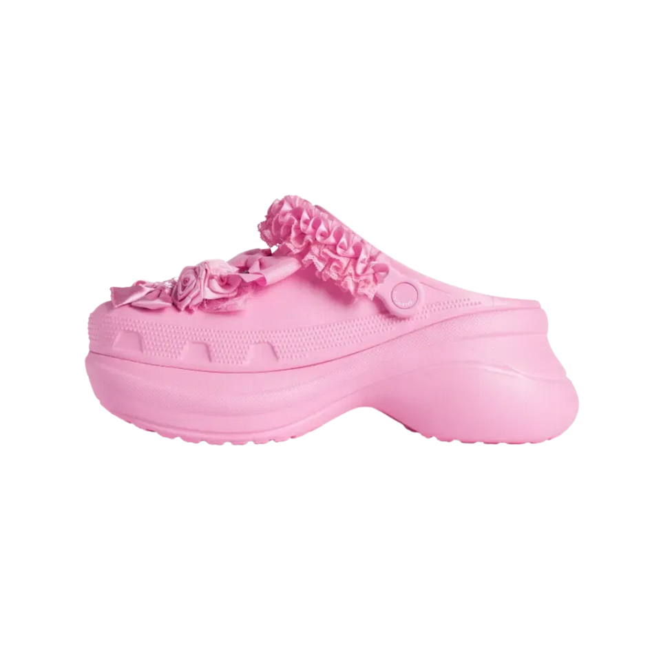 Balenciaga Crocs Mule Jibbitz In Light Pink