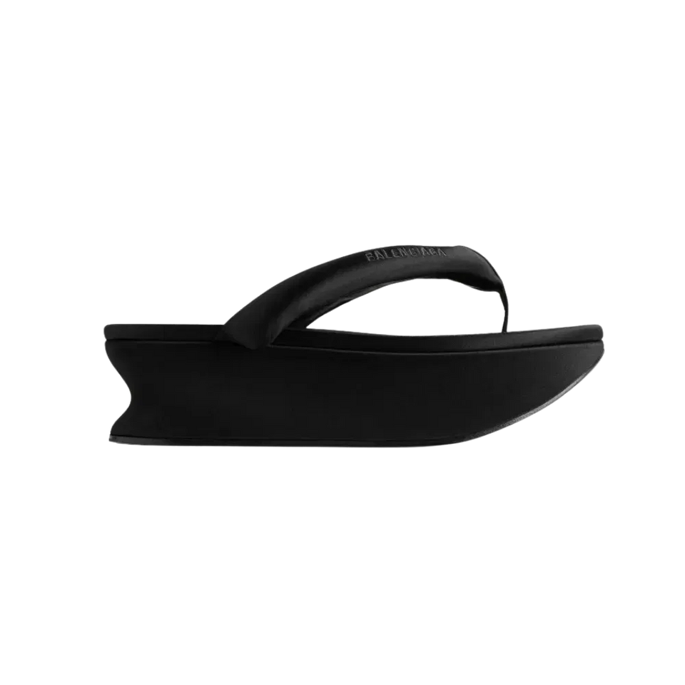 Balenciaga Gaeta Thong Sandal Black Womens