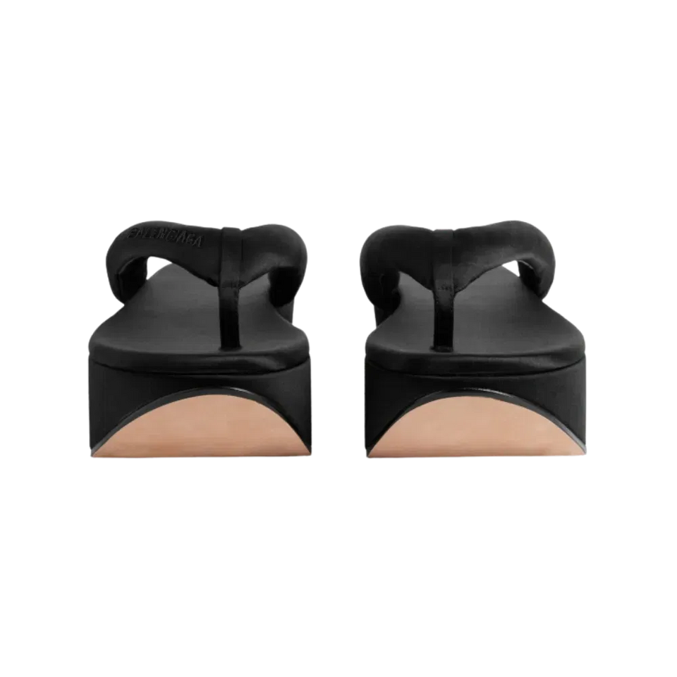 Balenciaga Gaeta Thong Sandal Black Womens