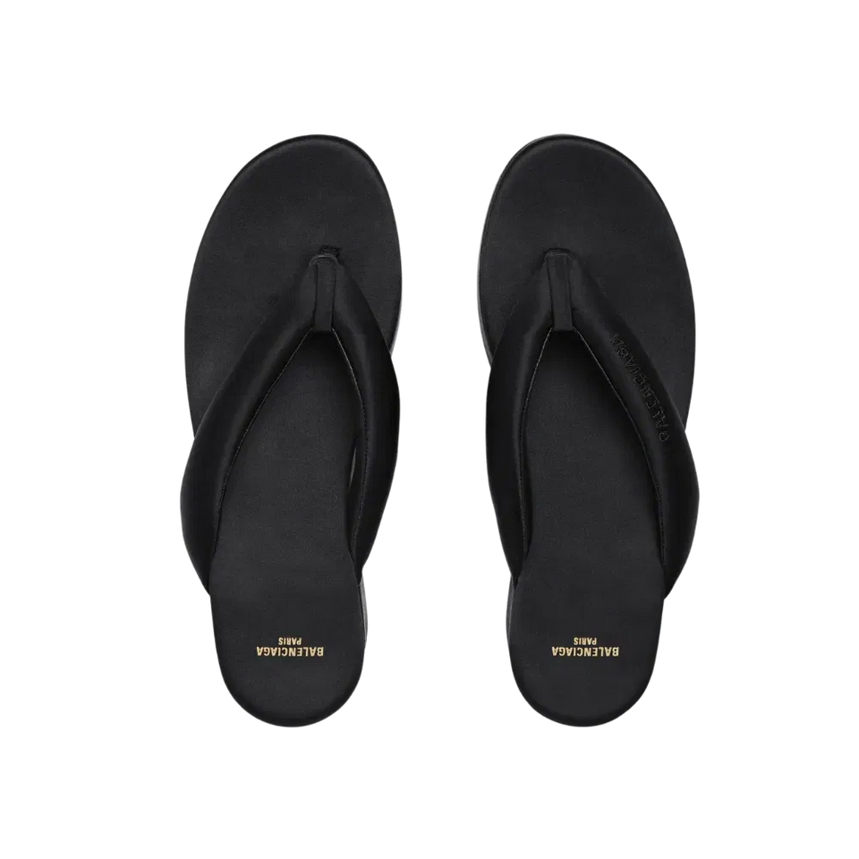 Balenciaga Gaeta Thong Sandal Black Womens
