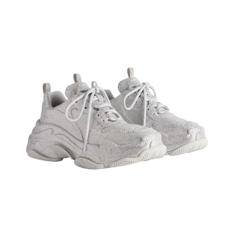 Balenciaga Triple S Light Grey Rhinestones (Women's)