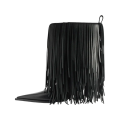Balenciaga Avenue Fringe Bootie In Black