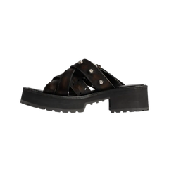 Balenciaga Venom Open Mule In Brown