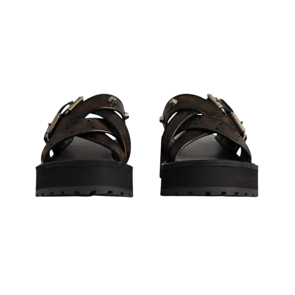 Balenciaga Venom Open Mule In Brown