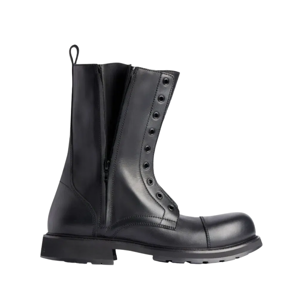 Balenciaga Truck Lace-Up Boot In Black