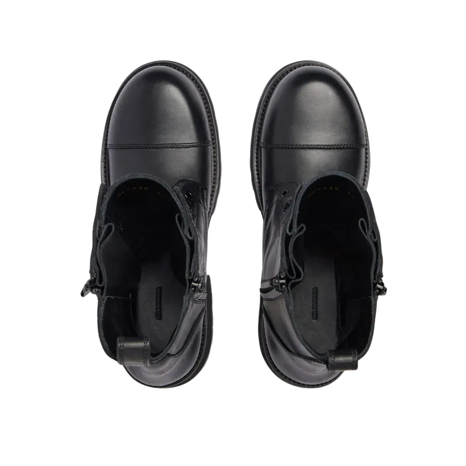 Balenciaga Truck Lace-Up Boot In Black