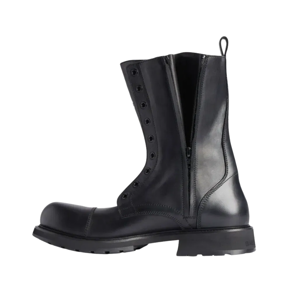 Balenciaga Truck Lace-Up Boot In Black