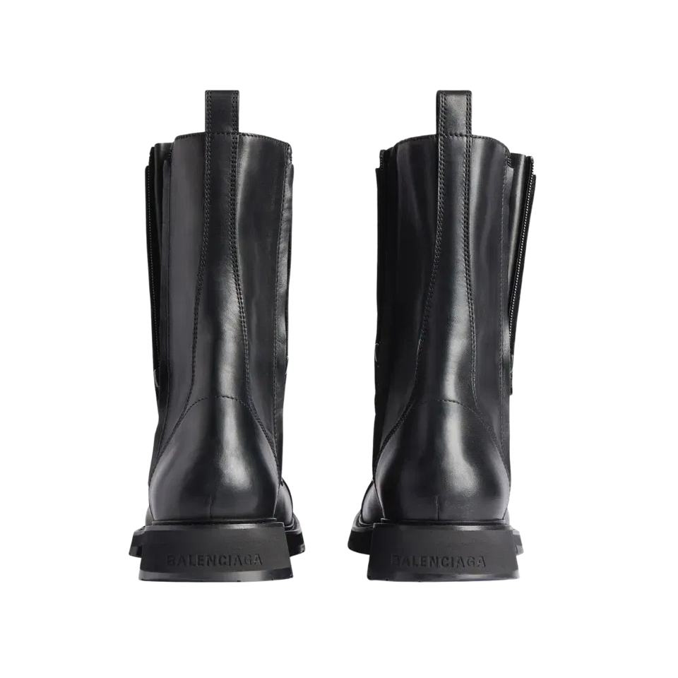 Balenciaga Truck Lace-Up Boot In Black