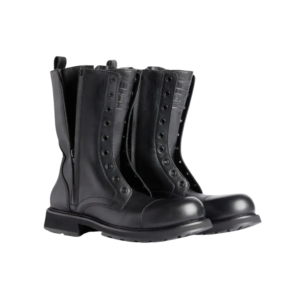 Balenciaga Truck Lace-Up Boot In Black