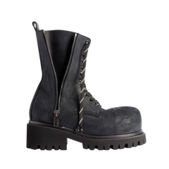 Balenciaga Stomper Zipped Bootie In Black