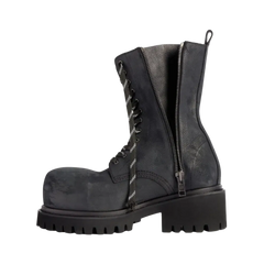 Balenciaga Stomper Zipped Bootie In Black