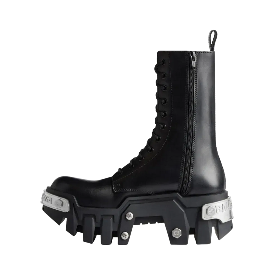Balenciaga Bulldozer Lace-up Boot Black
