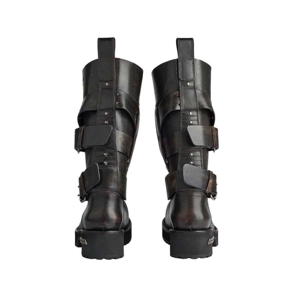 Balenciaga Venom High Boot In Brown