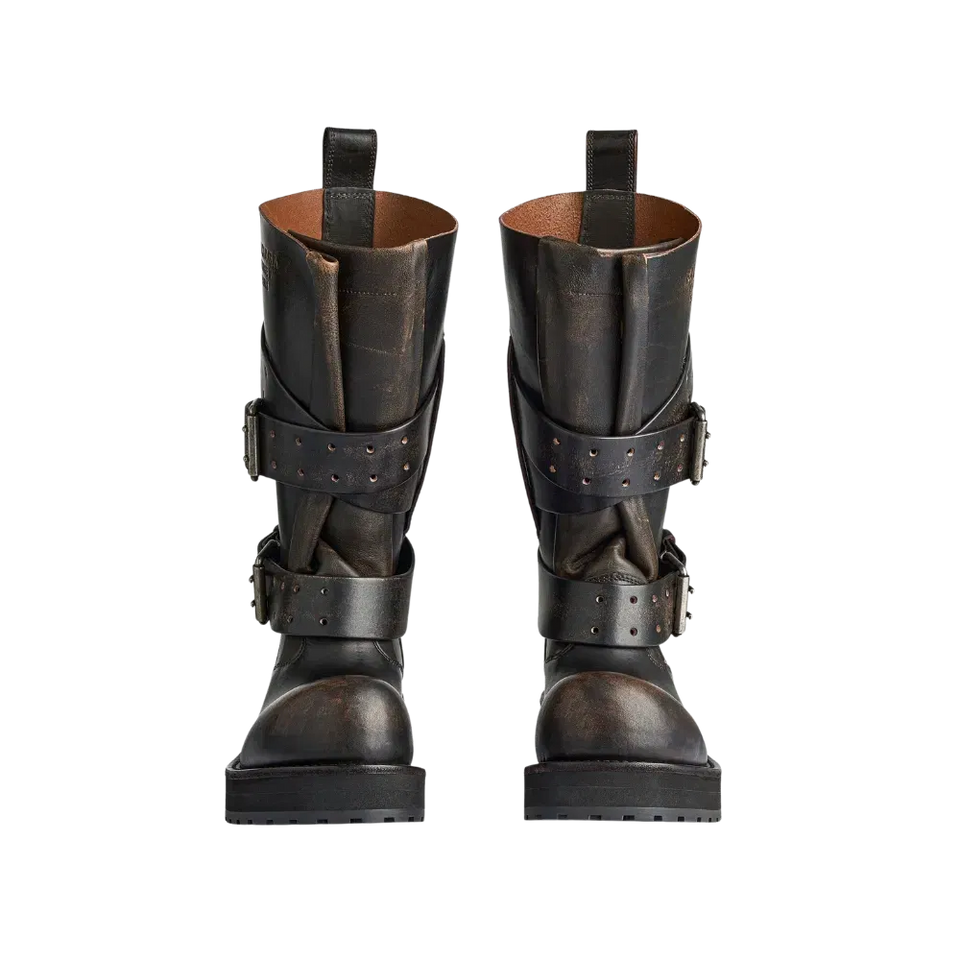 Balenciaga Venom High Boot In Brown