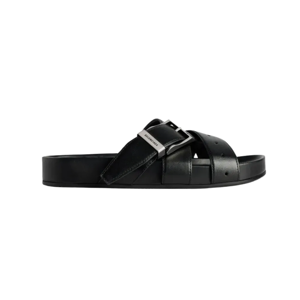 Balenciaga Belt Mule In Black