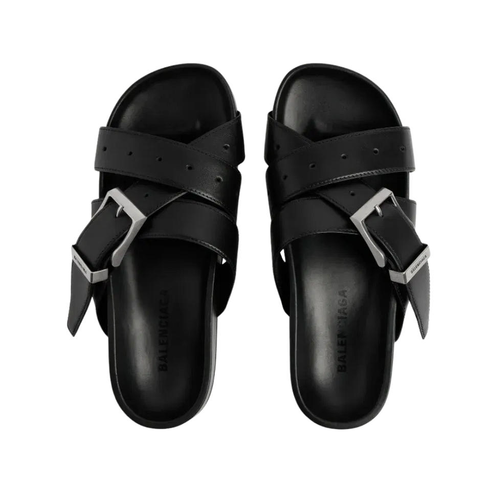 Balenciaga Belt Mule In Black