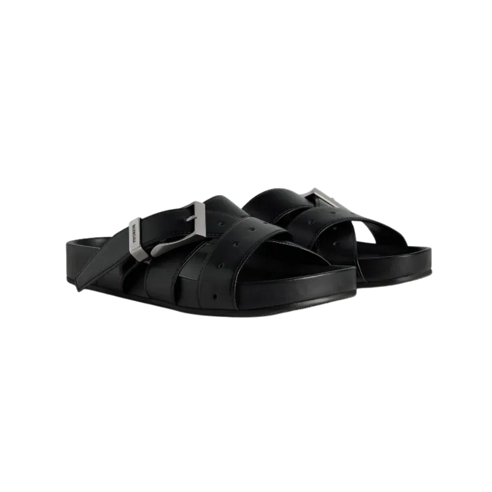 Balenciaga Belt Mule In Black