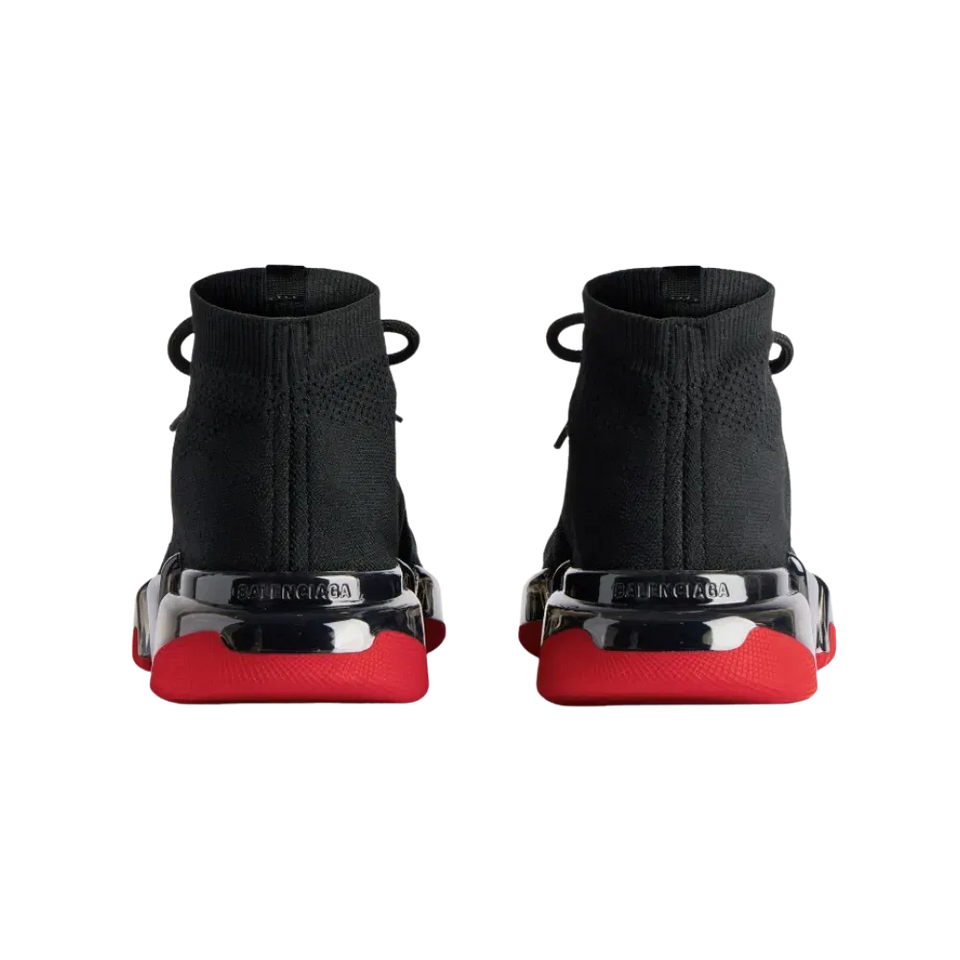 Balenciaga Speed 2.0 Lace-up Recycled Knit Sneaker In Black and Red