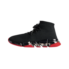 Balenciaga Speed 2.0 Lace-up Recycled Knit Sneaker In Black and Red