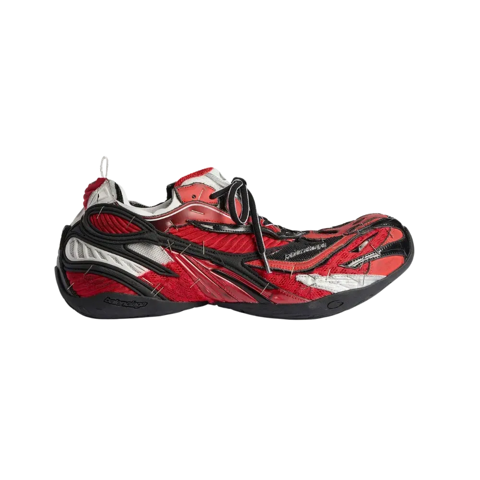 Balenciaga Soleless Sneakers Red Black Silver