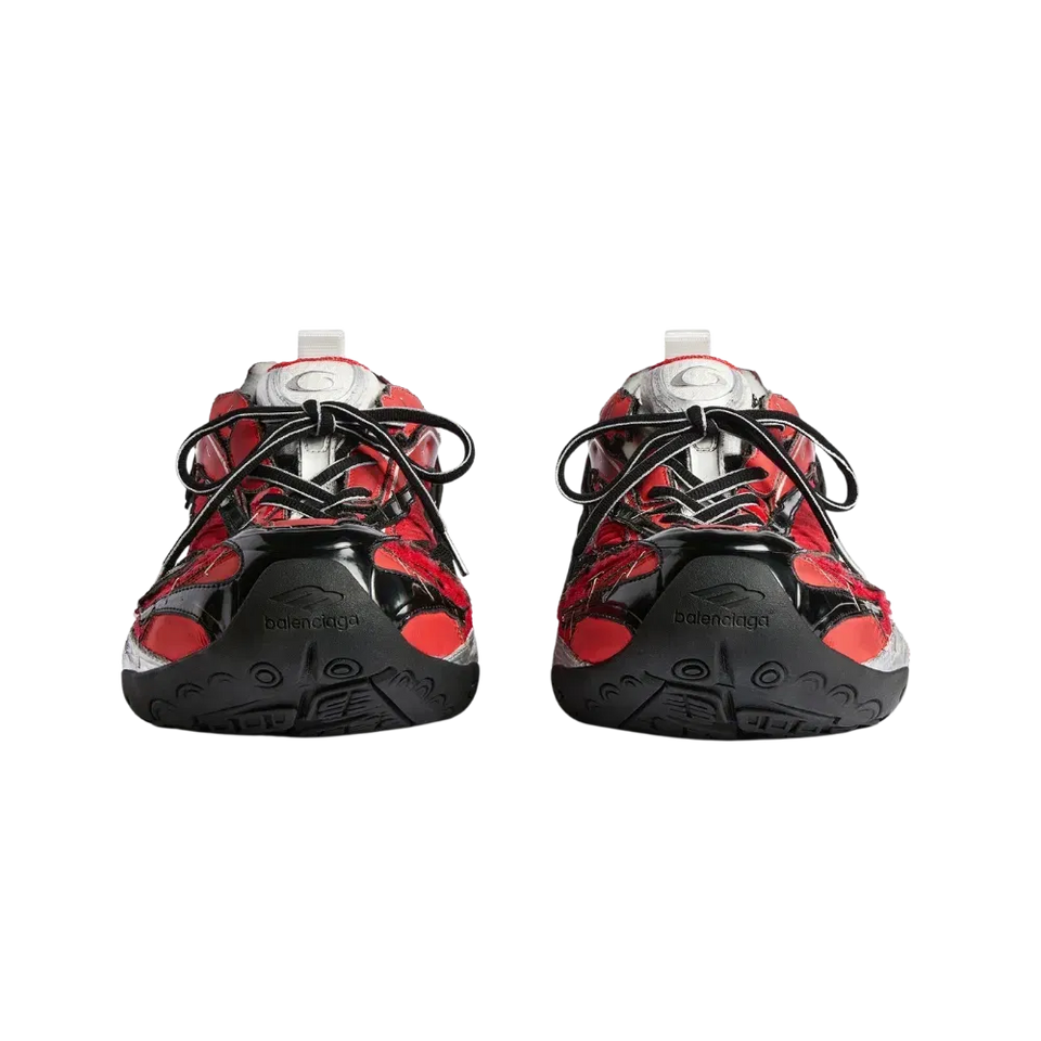 Balenciaga Soleless Sneakers Red Black Silver