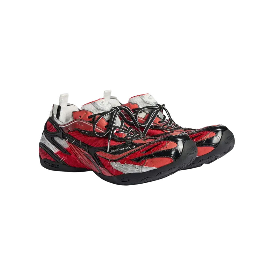 Balenciaga Soleless Sneakers Red Black Silver
