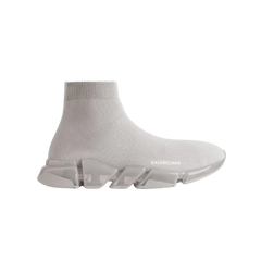 Balenciaga Speed 2.0 Full Clear Sole Recycled Knit Sneaker In Grey
