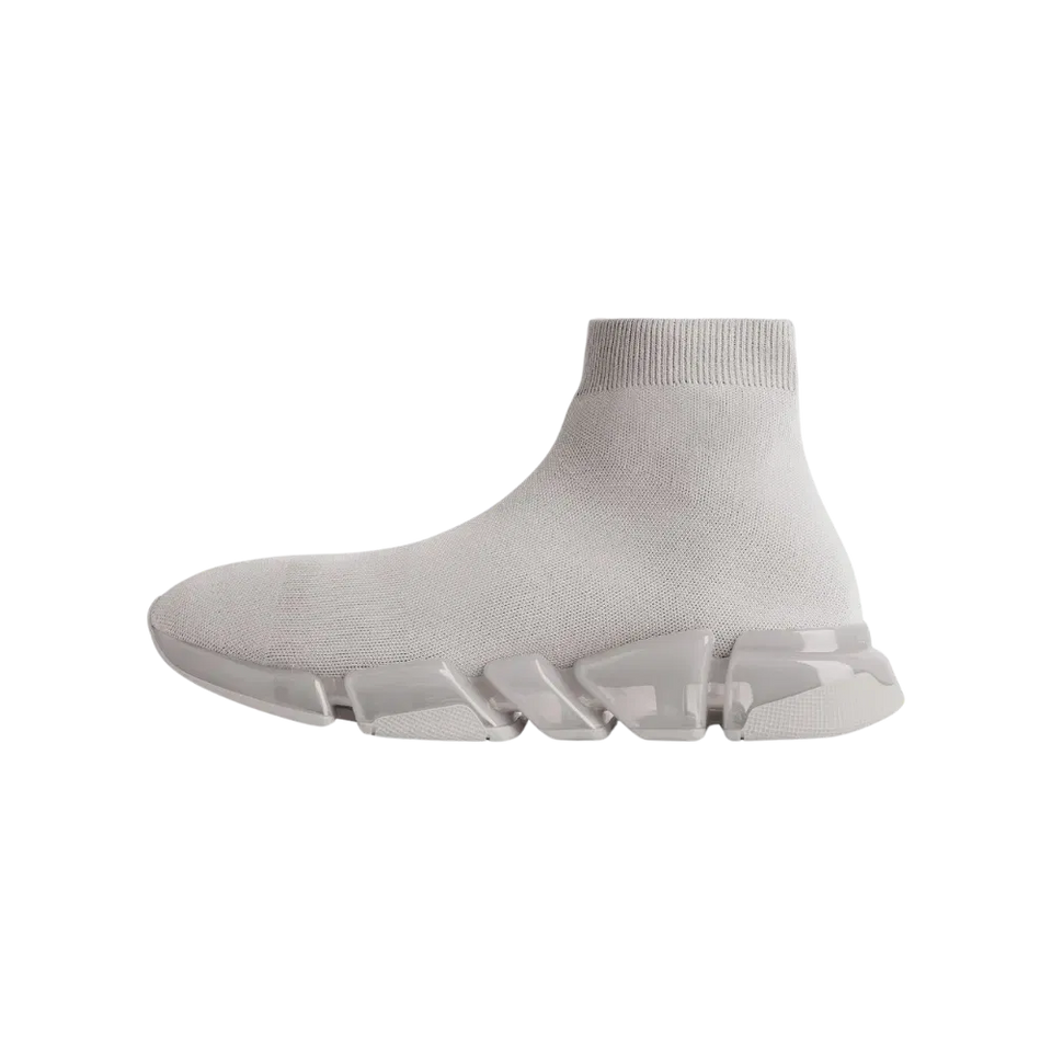 Balenciaga Speed 2.0 Full Clear Sole Recycled Knit Sneaker In Grey