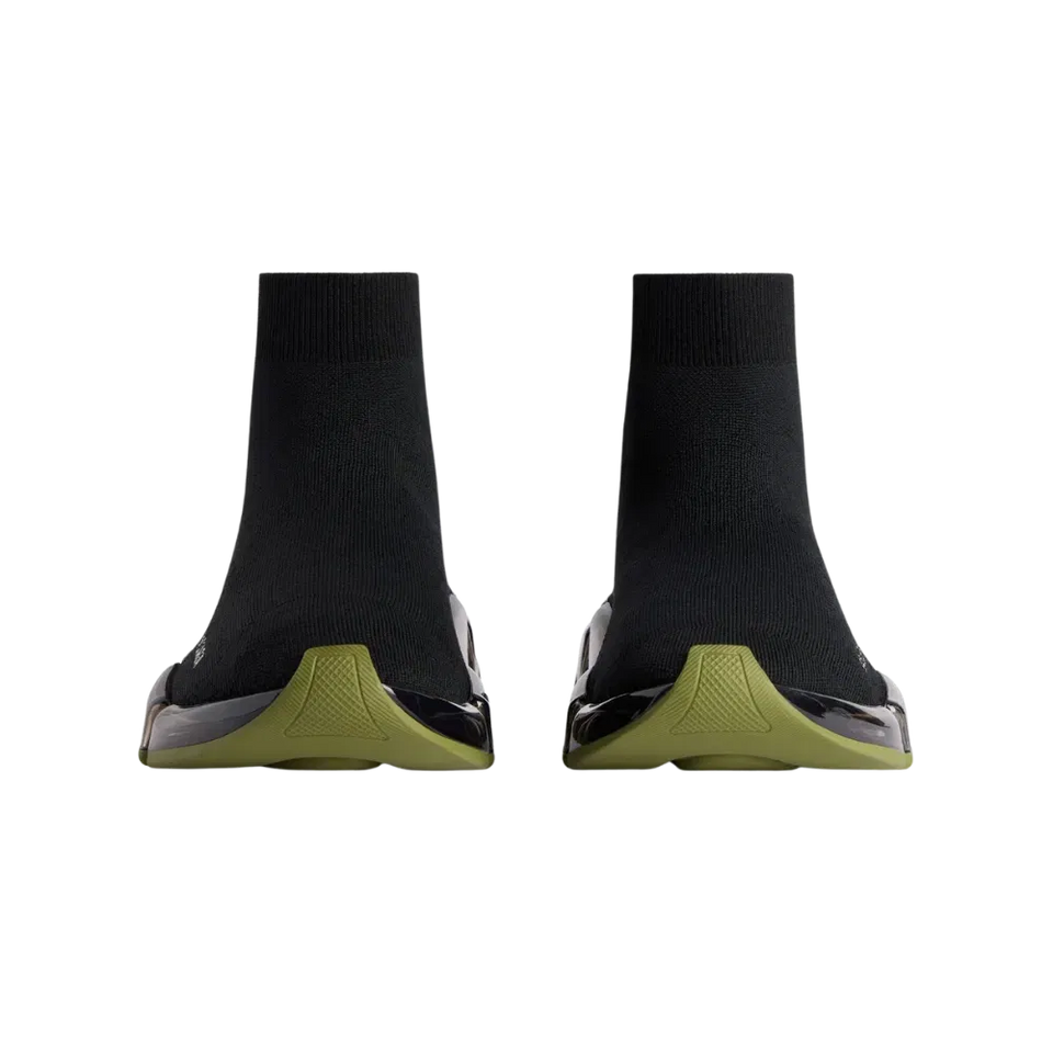 Balenciaga Speed 2.0 Full Clear Sole Recycled Knit Sneaker In Khaki