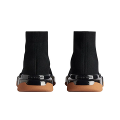 Balenciaga Speed 2.0 Full Clear Sole Recycled Knit Sneaker In Black And Orange