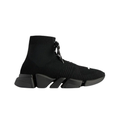 Balenciaga Speed 2.0 Lace-Up Recycled Knit Sneaker In Black