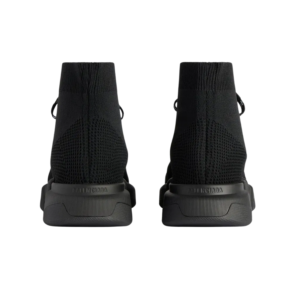 Balenciaga Speed 2.0 Lace-Up Recycled Knit Sneaker In Black