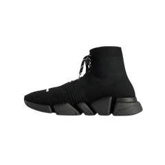 Balenciaga Speed 2.0 Lace-Up Recycled Knit Sneaker In Black